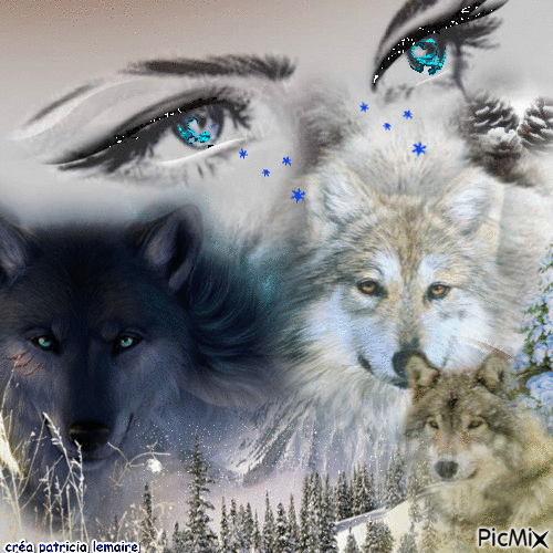 la femme au loups - Δωρεάν κινούμενο GIF