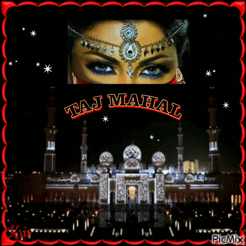 Taj Mahal et regard de femme - Δωρεάν κινούμενο GIF