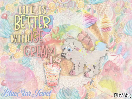 Pastel Ice Cream Pup - Gratis geanimeerde GIF