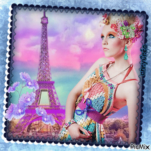 Paris en multicolore - Darmowy animowany GIF