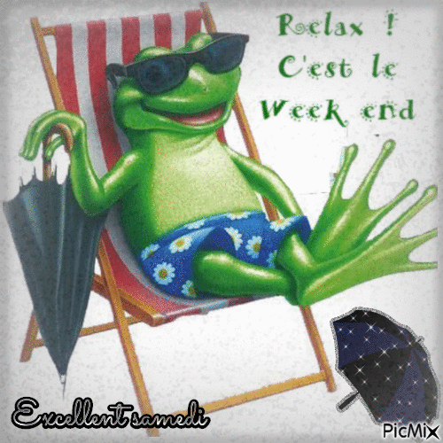 relax c'est le week-end - Δωρεάν κινούμενο GIF