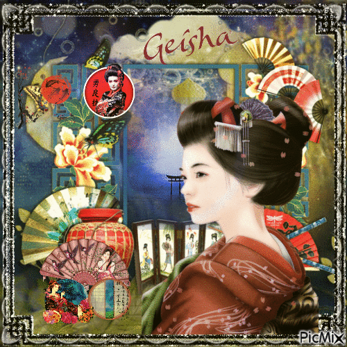 geisha - GIF animasi gratis