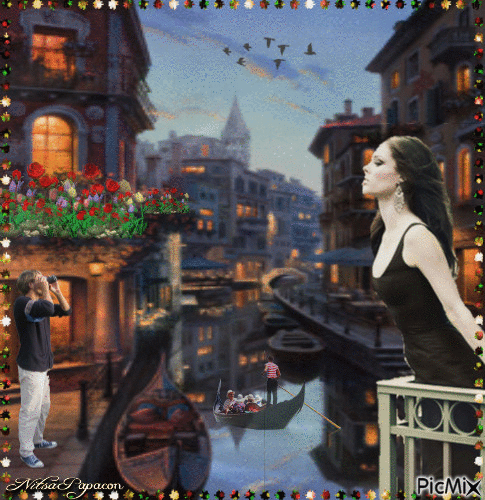Canals  Venice ! - GIF animé gratuit