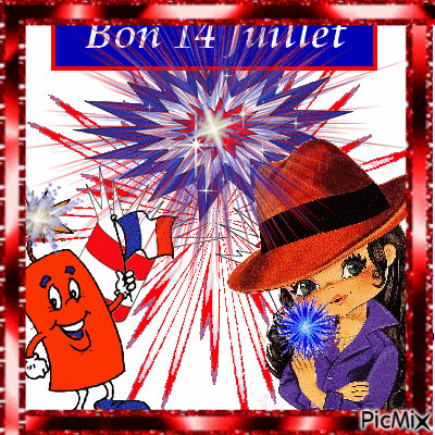 Bon 14 Juillet! - Bezmaksas animēts GIF