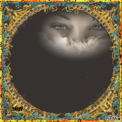 Femme et loup aux yeux verts - Fantastique !! - Free animated GIF