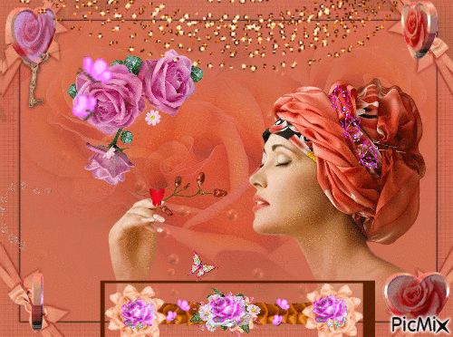 Femme rose - Δωρεάν κινούμενο GIF