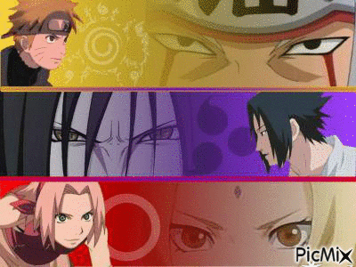 Naruto Sasuke et Sakura - Безплатен анимиран GIF