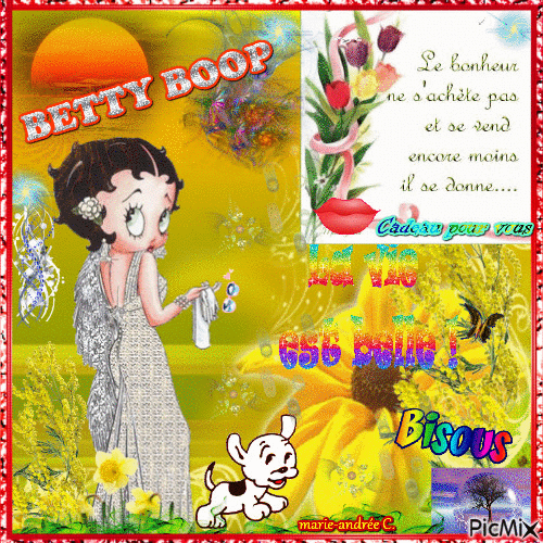*Betty Boop & Une citation* - Gratis animerad GIF