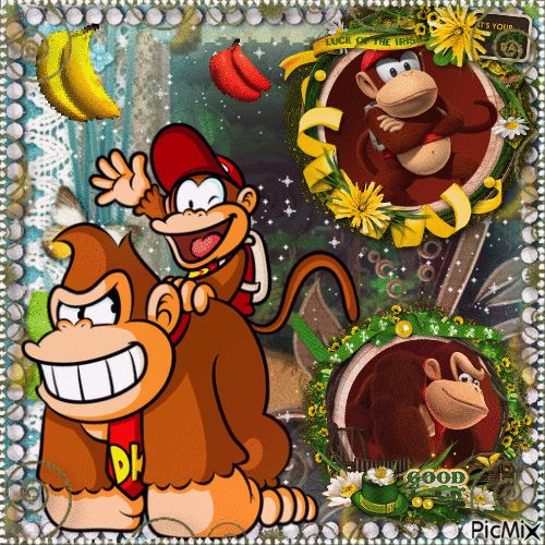 Donkey & Diddy Kong | Nintendo - GIF animé gratuit