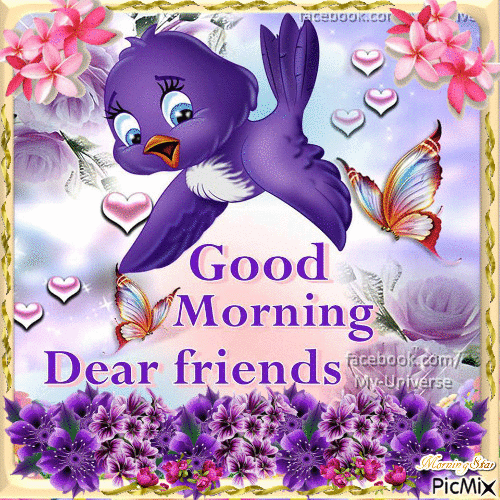Good Morning Dear Friends - Darmowy animowany GIF