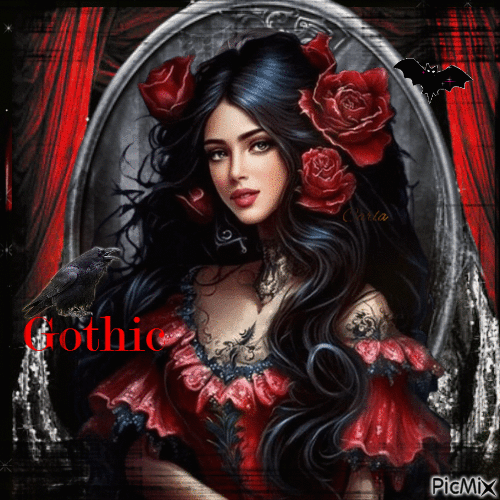 Femme Gothic - GIF animado grátis