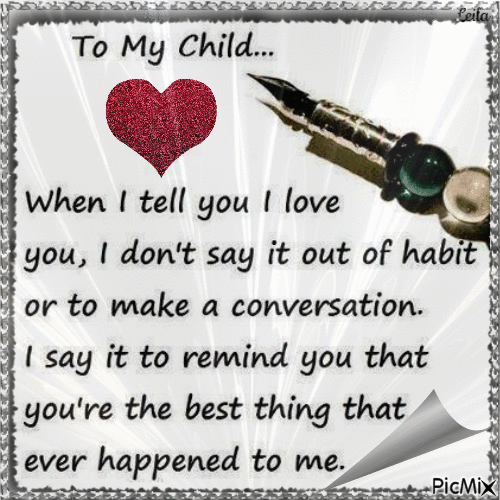 Letter to my Child - Free animated GIF