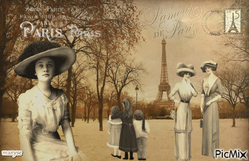 sepia Paris - GIF animado grátis