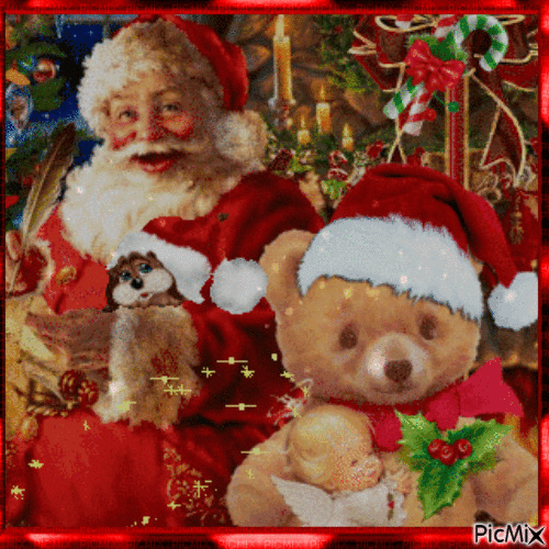 Joyeux Noël à tous mes Ami(es) de Picmix - Besplatni animirani GIF