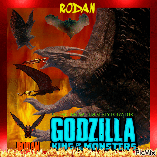 Godzilla King of the Monsters Rodan - Безплатен анимиран GIF