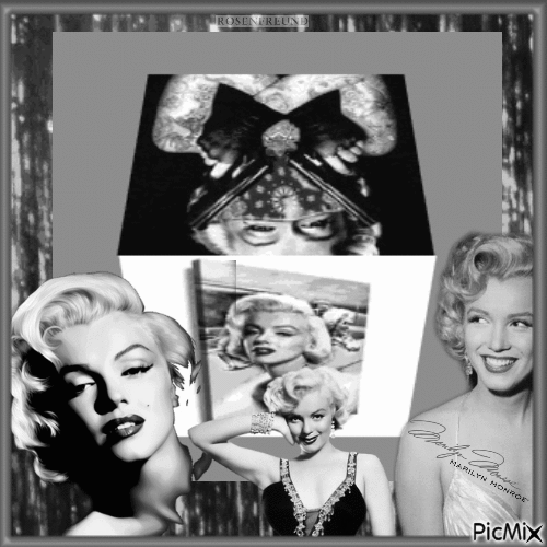 Marilyn Monroe in einem Würfel - 免费动画 GIF