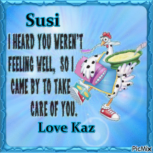 Kaz_Creations Get Well Susi 02/07/2018 - Gratis animerad GIF