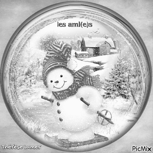 mon bonhomme de neige - GIF animado gratis