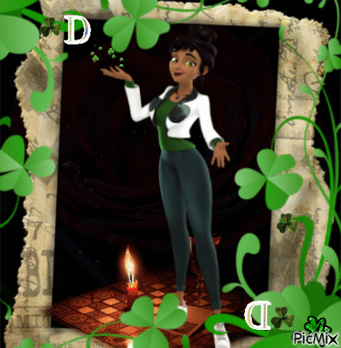 Concours "Carte de la dame de trèfle" - Darmowy animowany GIF