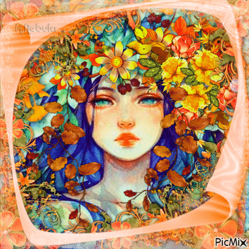 Autumn portrait - Бесплатный анимированный гифка