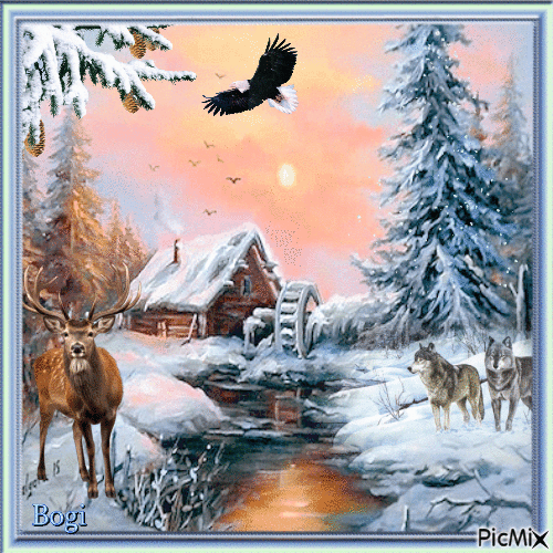 Winter landscape... - Ingyenes animált GIF
