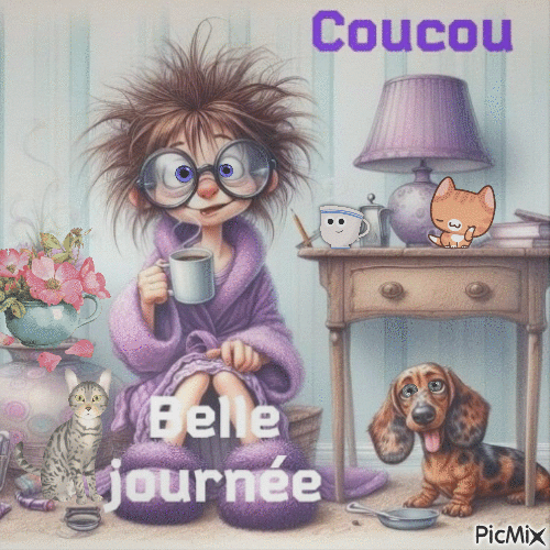 coucou belle journée - Бесплатный анимированный гифка