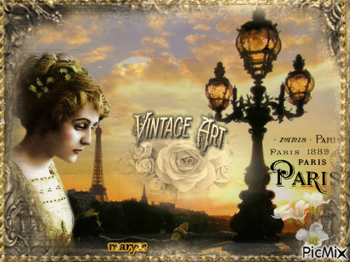 vintage paris - GIF animé gratuit