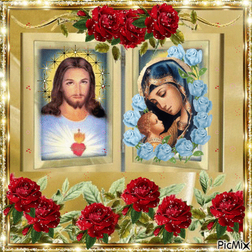 JESUS AND MARY - Бесплатный анимированный гифка