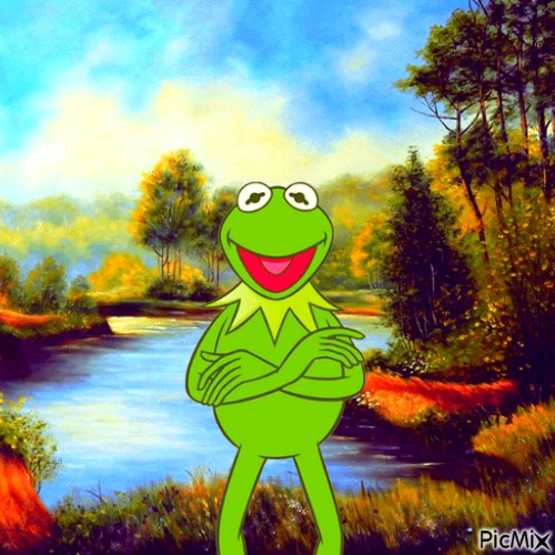 Kermit in the wetlands - png ฟรี