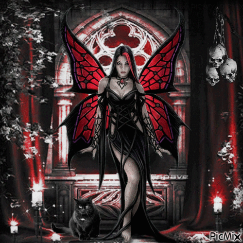 gothic fairy - Безплатен анимиран GIF
