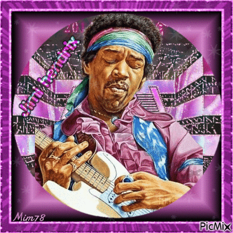 Jimi Hendrix - Бесплатный анимированный гифка