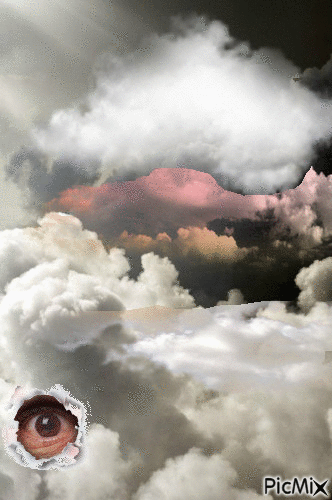 Entre las nubes... - GIF animado grátis