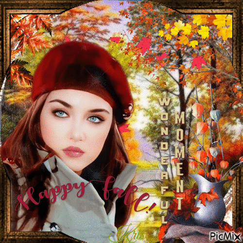Portrait d'automne multicolore - GIF animé gratuit