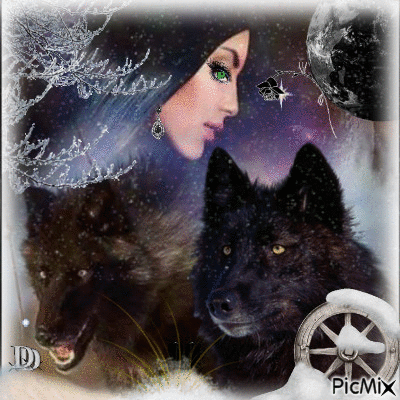 She Lives Among Wolves. - Gratis geanimeerde GIF