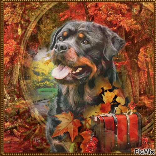 My gorgeous rottweiler - Free animated GIF