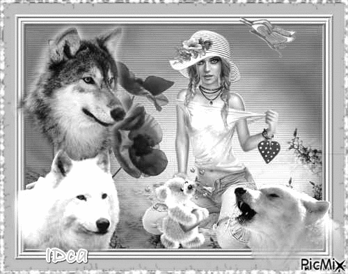La belle et les loups - Ingyenes animált GIF