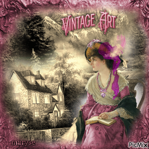 pink vintage - Безплатен анимиран GIF