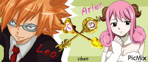 Celestial spirits Aries and Leo - Fairy Tail - GIF animado gratis