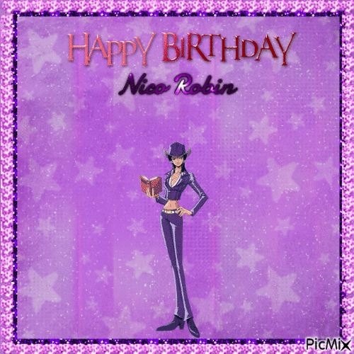 Happy Birthday Nico Robin - Free animated GIF
