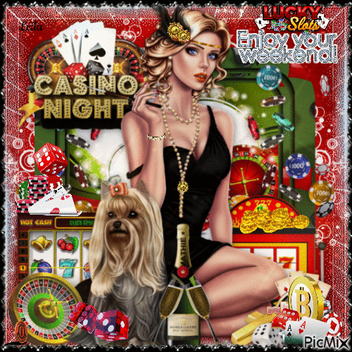 Casino Night. Enjoy your weekend - Ilmainen animoitu GIF