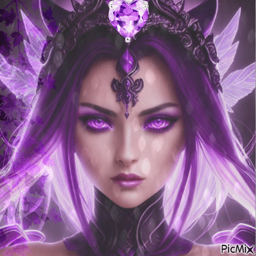 Femme violette - Δωρεάν κινούμενο GIF