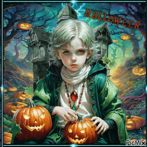 Enfant d'Halloween - Бесплатный анимированный гифка