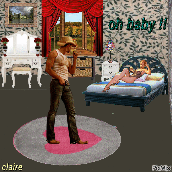 the bed room of oh baby - Δωρεάν κινούμενο GIF