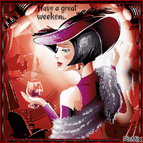 Have a Great Weekend. Art Deco - GIF animate gratis