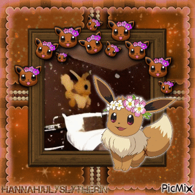 {{Eevee with a Flower Crown}} - Бесплатни анимирани ГИФ