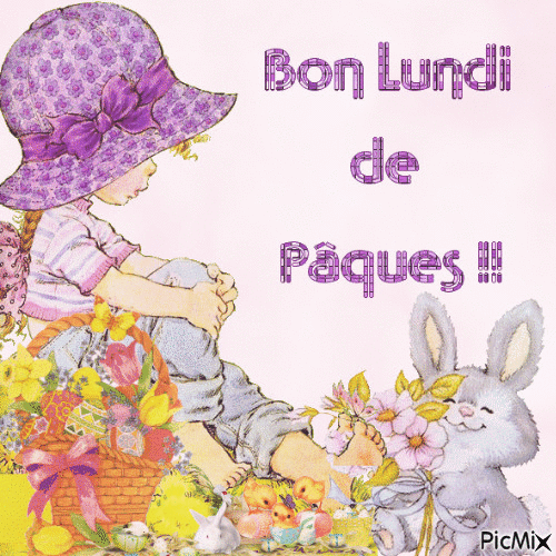 bon lundi de Pâques !! - Animovaný GIF zadarmo