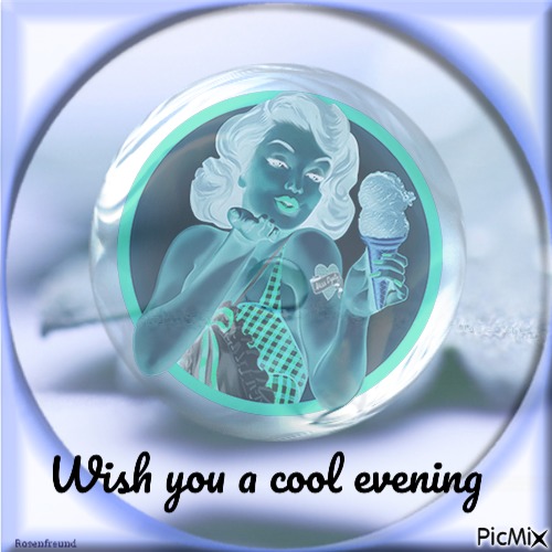 Wish you a cool evening - ingyenes png