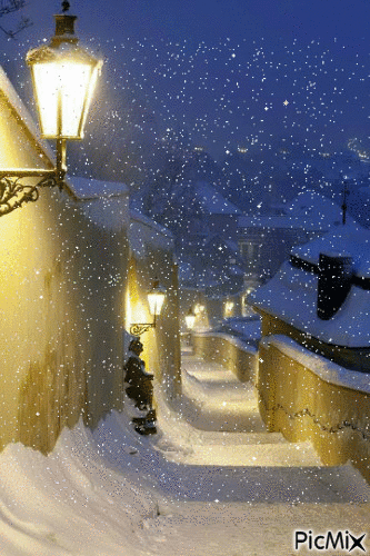 snow walk - Gratis animeret GIF