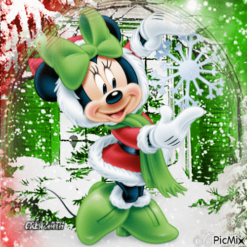 Minnie en hiver - Free animated GIF