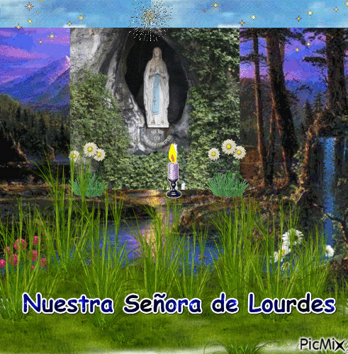 Nuestra señora de Lourdes. - Бесплатни анимирани ГИФ